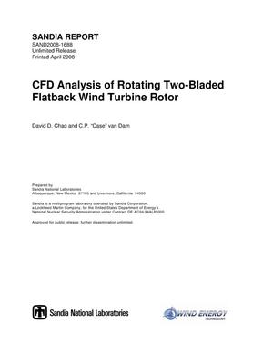 CFD analysis of rotating two-bladed flatback wind turbine rotor.