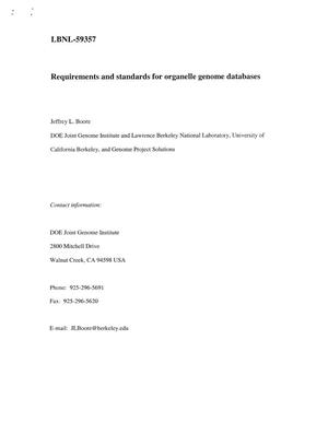 Requirements and standards for organelle genome databases