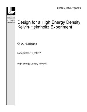 Design for a High Energy Density Kelvin-Helmholtz Experiment
