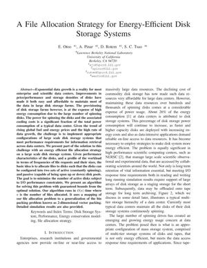 A File Allocation Strategy for Energy-Efficient Disk Storage Systems