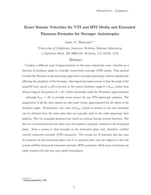 Exact seismic velocities for VTI and HTI media and extendedThomsen Formulas for stronger anisotropies