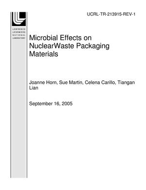 Microbial Effects on NuclearWaste Packaging Materials