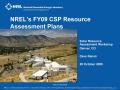 Article: NREL's FY09 CSP Resource Assessment Plans: Solar Resource Assessment …