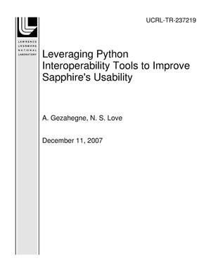 Leveraging Python Interoperability Tools to Improve Sapphire's Usability