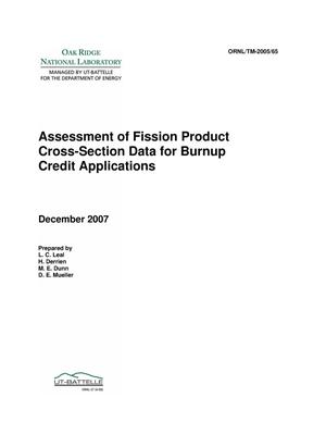 Assessment of Fission Product Cross-Section Data for Burnup Credit Applications