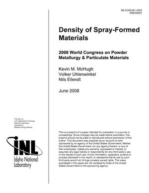 Density of Spray-Formed Materials