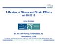 Article: A Review of Stress and Strain Effects on Bi-2212