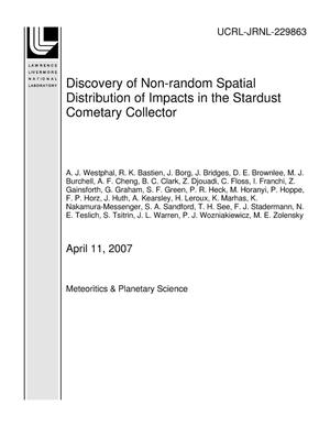 Discovery of Non-random Spatial Distribution of Impacts in the Stardust Cometary Collector