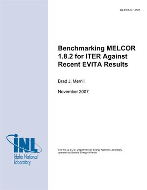Benchmarking MELCOR 1.8.2 for ITER Against Recent EVITA Results