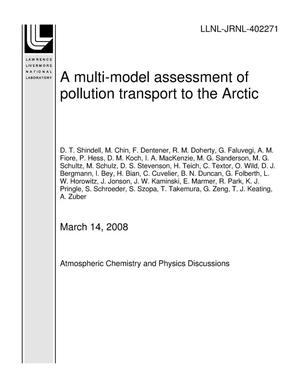 A multi-model assessment of pollution transport to the Arctic