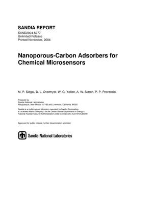 Nanoporous-carbon adsorbers for chemical microsensors.