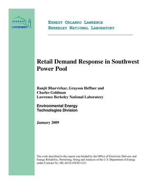Retail Demand Response in Southwest Power Pool