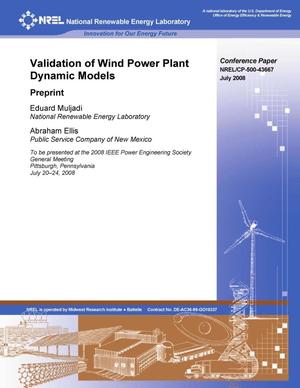 Validation of Wind Power Plant Dynamic Models: Preprint