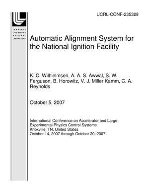 Automatic Alignment System for the National Ignition Facility