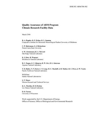 Quality Assurance of ARM Program Climate Research Facility Data