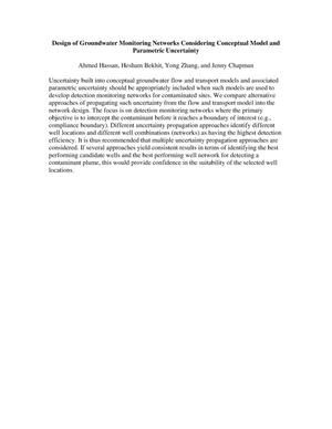 ABSTRACT: Design of Groundwater Monitoring Networks Considering Conceptual Model and Parametric Uncertainty