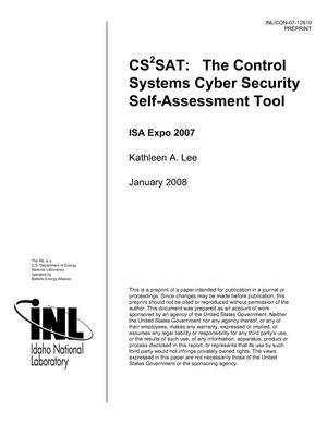 CS2SAT: THE CONTROL SYSTEMS CYBER SECURITY SELF-ASSESSMENT TOOL