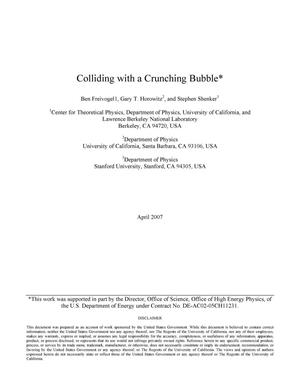 Colliding with a crunching bubble