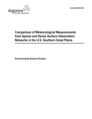 Comparison of meteorological measurements from sparse and dense surface observational networks in the U.S. southern Great Plains.