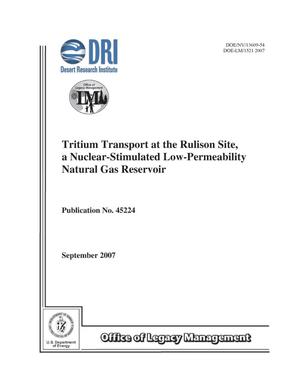 Tritium Transport at the Rulison Site, a Nuclear-stimulated Low-permeability Natural Gas Reservoir