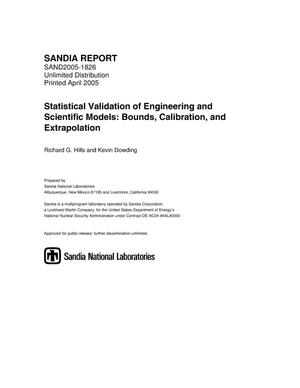 Statistical validation of engineering and scientific models : bounds, calibration, and extrapolation.