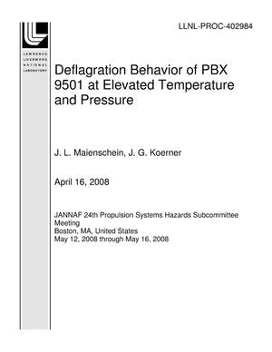 Deflagration Behavior of PBX 9501 at Elevated Temperature and Pressure