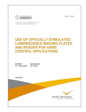 Use of Optically Stimulated Luminescence Imaging Plates and Reader for Arms Control Applications