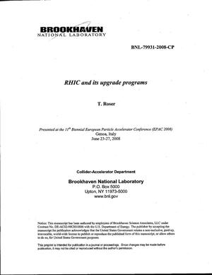 RHIC and its upgrade programmes.