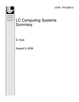 LC Computing Systems Summary