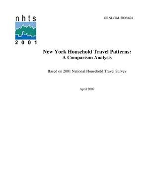 New York Household Travel Patterns: A Comparison Analysis