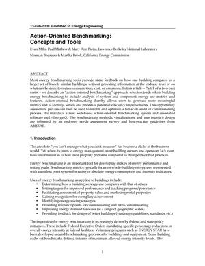 Action-Oriented Benchmarking: Concepts and Tools