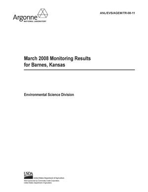 March 2008 Monitoring Results for Barnes, Kansas.