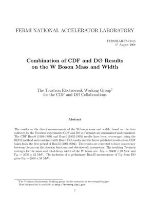 Combination of CDF and D0 results on the W boson mass and width