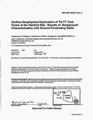 Surface Geophysical Exploration of Tx-Ty Tank Farms at the Hanford Site: Results of Background Characterization With Ground Penetrating Radar