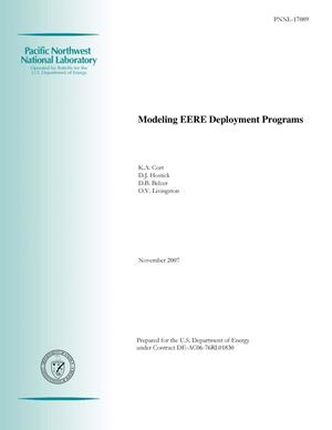 Modeling EERE Deployment Programs
