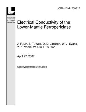Electrical Conductivity of the Lower-Mantle Ferropericlase