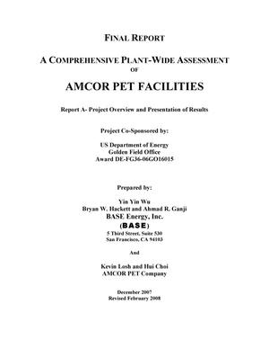 A Comprehensive Plant-Wide Assessment of Amcor Pet Packaging at Fairfield, California