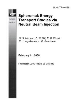 Spheromak Energy Transport Studies via Neutral Beam Injection