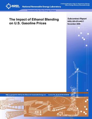 Impact of Ethanol Blending on U.S. Gasoline Prices