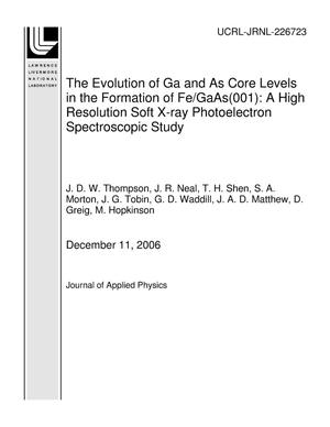 The Evolution of Ga and As Core Levels in the Formation of Fe/GaAs(001): A High Resolution Soft X-ray Photoelectron Spectroscopic Study