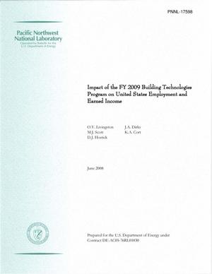 Impact of the FY 2009 Building Technologies Program on United States Employment and Earned Income