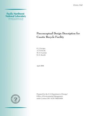 Preconceptual Design Description for Caustic Recycle Facility