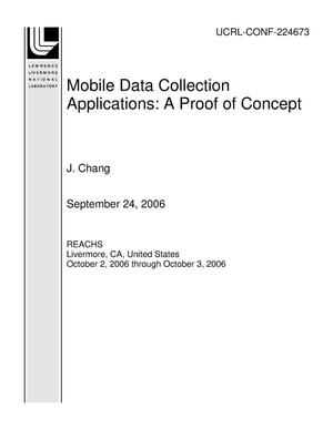 Mobile Data Collection Applications: A Proof of Concept