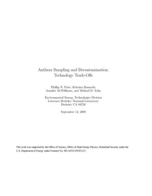 Anthrax Sampling and Decontamination: Technology Trade-Offs
