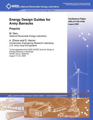 Energy Design Guides for Army Barracks: Preprint
