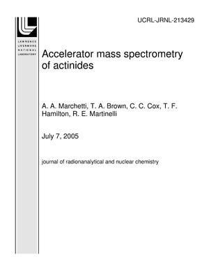 Accelerator mass spectrometry of actinides