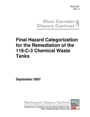 Final Hazard Categorization for the Remediation of the 116-C-3 Chemical Waste Tanks