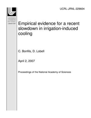 Empirical evidence for a recent slowdown in irrigation-induced cooling
