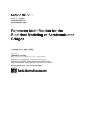 Parameter identification for the electrical modeling of semiconductor bridges.