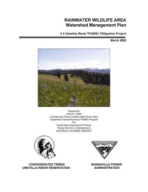 Rainwater Wildlife Area, Watershed Management Plan, A Columbia Basin Wildlife Mitigation Project, 2002.